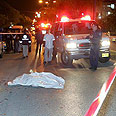 גופת הרוגה תאונת פגע וברח משאית ו הולכת רגל קריית אונו קרית אונו (צילום: תומריקו)