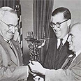 טרומן עם אבא אבן ובן גוריון, 1951