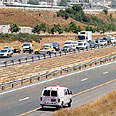 פקק כביש שש כביש 6 טנק בוער