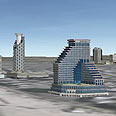 קו החוף של תל אביב ב-Google Earth 