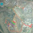 מפת העבודות הנערכות בהר הקפיצה צילום: גדי חגאי, קק"ל