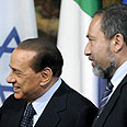 ליברמן וברלוסקוני צילום: AFP