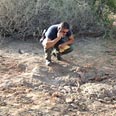 נפילת רקטה רקטת קסאם שדרות (צילום: זאב טרטכמן)