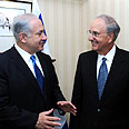 נתניהו ומיטשל. חוזרים לעניינים צילום: עמוס בן גרשום, לע"מ