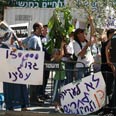 מפגינים נגד הקמת העיר החרדית צילום: גיל יוחנן