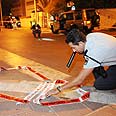 זירת אירוע ירי זירה משטרה (צילום: ירון ברנר)