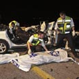 תאונה תאונת דרכים קטלנית רמת ישי רכב הסעות שחקנים (צילום: חגי אהרון)