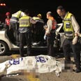 תאונה תאונת דרכים קטלנית רמת ישי רכב הסעות שחקנים (צילום: חגי אהרון)