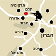 מפת אזור הפיגוע 