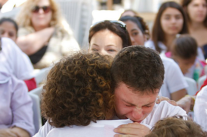 התרגשות במאהל המחאה בירושלים (צילום: שירן גרנות)