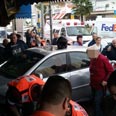 המכונית הפוגעת צילום: דוברות הצלה גוש דן