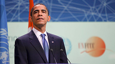 הנשיא אובמה בוועידת האקלים (צילום: רויטרס)