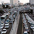 העיר תקועה בפקק צילום: ניב קלדרון