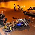 הרוג תאונת דרכים תאונה אופנוע ירושלים (צילום: גיא אסיאג)