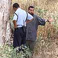 זירת דקירה קריית השרון נתניה פצוע  (צילום: עידו ארז )