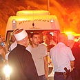 נידת משטרה מהומות מג'דל שמס שוטרים (צילום: אביהו שפירא)