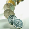 מטבעות כסף מפולת כלכלה דומינו מטבע אירו דולר מט