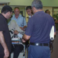 נהג מיניבוס בית חולים סורוקה באר שבע תאונה תאונת דרכים (צילום: הרצל יוסף)