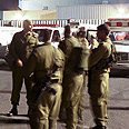 מעבר אלנבי תאונה ירדן תאונת דרכים אמבולנס אמבולנסים (צילום: נועם מושקוביץ)