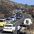 מטיילים שריפה אסון יערות הכרמל (צילום: רועי גזית)
