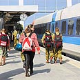 רכבת חיילים תחנת רכבת אילוסרכבת אילוס רכבת (צילום: הרצל יוסף)