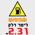 לעצור את מחירי הדלק דלק בנזין מחאה (צילום :באדיבות קבוצת "לעצור את מחירי הדלק")