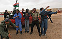 מורדים בעיר הנפט ראס לנוף (צילום: AP)