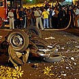 רכב שנפגע בפיצוצים צילום: AP