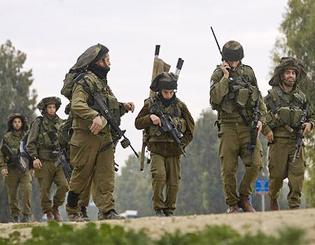 Soldados de Tzahal en la frontero con Gaza