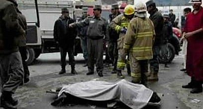 אזור הפיצוץ בשדה התעופה