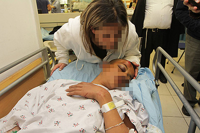 הנער שהותקף ונפצע בירושלים  (צילום: גיל יוחנן)