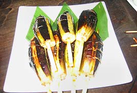 חצילים על שיפוד