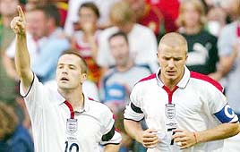 דייויד בקהאם מייקל אואן אנגליה