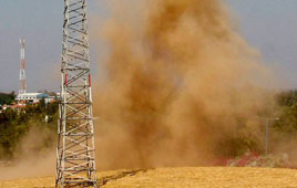 מקום נפילת הקסאם בשדרות