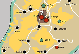 התנחלויות בהם ריכוז קיצוניים גבוה