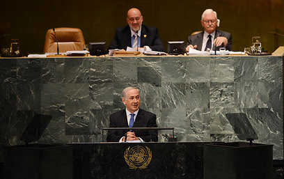 ראש הממשלה מתקבל בעצרת הכללית (צילום: שחר עזרן)