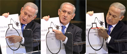 נתניהו מסביר היכן עובר הקו האדום שלו (צילום: רויטרס, AP, AFP)