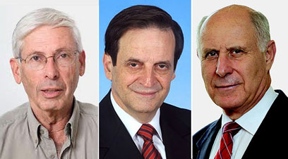 מחוץ לרשימה. איתן, מרידור ובגין (צילום: באדיבות דוברות הליכוד)