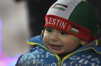 ילד פלסטיני בפסטיבל ברמאללה (צילום: גיל יוחנן)