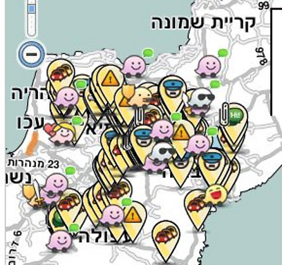 לפחות תתנחמו בזה שאתם לא לבד בפקק  (מתוך waze)